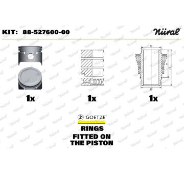 Opravná sada, píst/vložka válce NÜRAL 88-527600-00