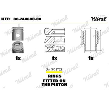Opravna sada, pist/vlozka valce NÜRAL 88-744600-00