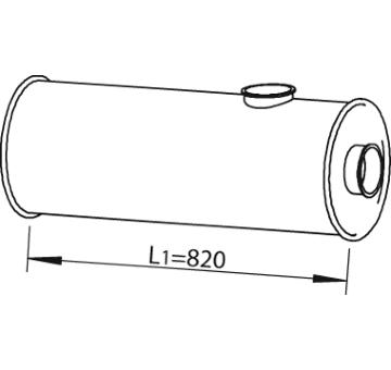Střední-/zadní tlumič výfuku DINEX 18330
