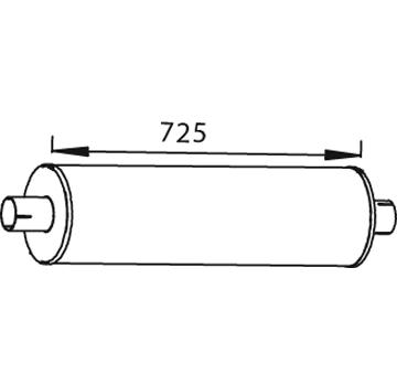 Střední-/zadní tlumič výfuku DINEX 28322