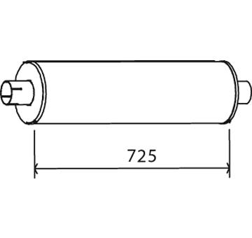 Střední-/zadní tlumič výfuku DINEX 28323