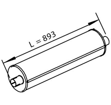 Střední tlumič výfuku DINEX 28342