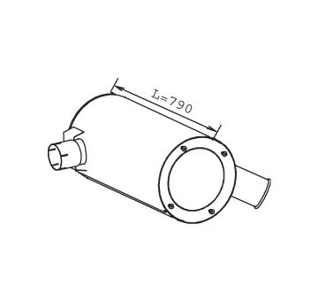 Střední-/zadní tlumič výfuku DINEX 28385