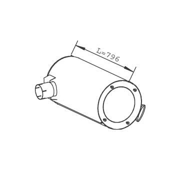 Stredný/zadný tlmič výfuku DINEX 28403