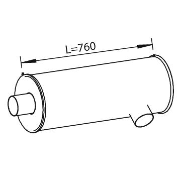 Střední-/zadní tlumič výfuku DINEX 28434