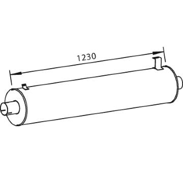 Střední-/zadní tlumič výfuku DINEX 28435