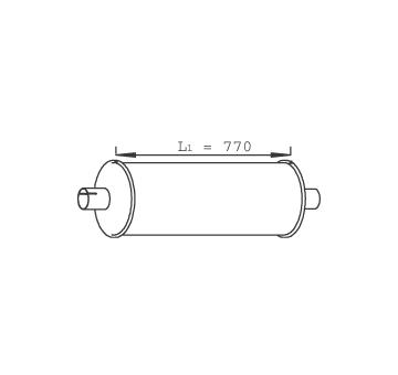Střední tlumič výfuku DINEX 28367