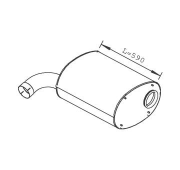 Střední-/zadní tlumič výfuku DINEX 28456