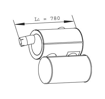 Střední tlumič výfuku DINEX 28464