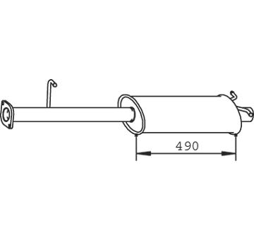 Střední tlumič výfuku DINEX 32312