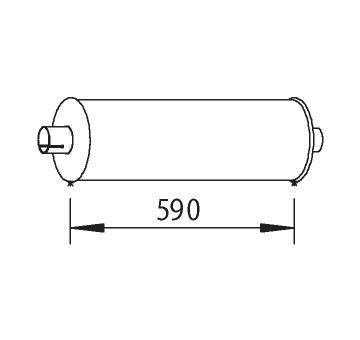 Střední-/zadní tlumič výfuku DINEX 50329