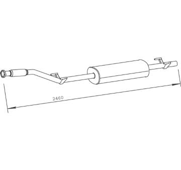 Střední tlumič výfuku DINEX 50446