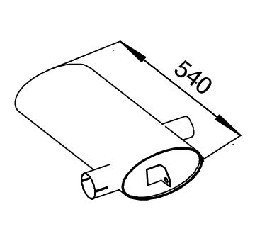 Střední-/zadní tlumič výfuku DINEX 51313