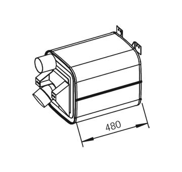 Střední tlumič výfuku DINEX 51330