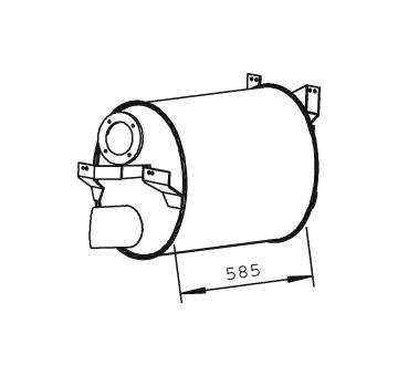 Střední tlumič výfuku DINEX 51333