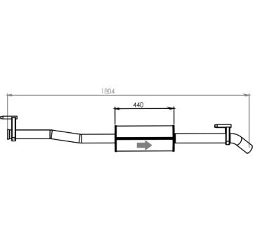Střední tlumič výfuku DINEX 54308