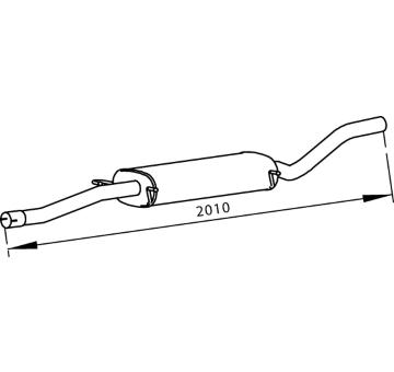 Střední tlumič výfuku DINEX 56327