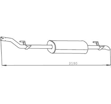 Střední tlumič výfuku DINEX 56330