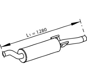 Stredný tlmič výfuku DINEX 56352