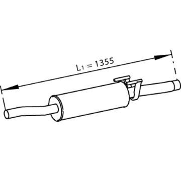 Stredný tlmič výfuku DINEX 56354