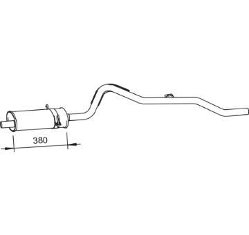 Střední-/zadní tlumič výfuku DINEX 62303