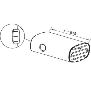 Stredný tlmič výfuku DINEX 64302