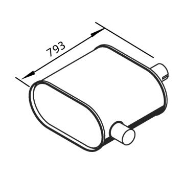 Stredný tlmič výfuku DINEX 64360