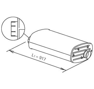 Střední-/zadní tlumič výfuku DINEX 64378