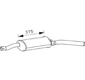 Zadní tlumič výfuku DINEX 66369