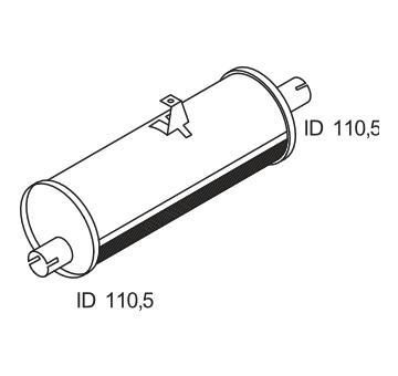 Střední tlumič výfuku DINEX 68303