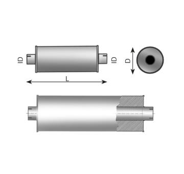 Střední-/zadní tlumič výfuku DINEX 68405