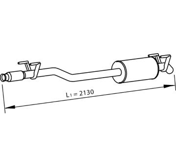 Střední tlumič výfuku DINEX 74312