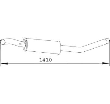 Střední tlumič výfuku DINEX 74328