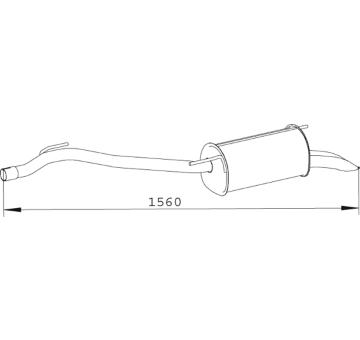 Zadní tlumič výfuku DINEX 74330