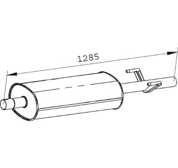 Střední tlumič výfuku DINEX 74344