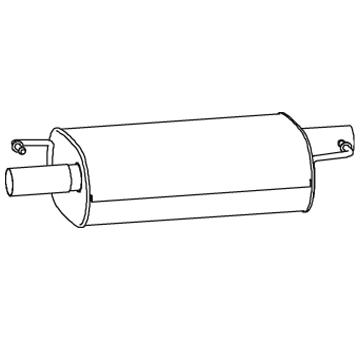 Střední tlumič výfuku DINEX 74387