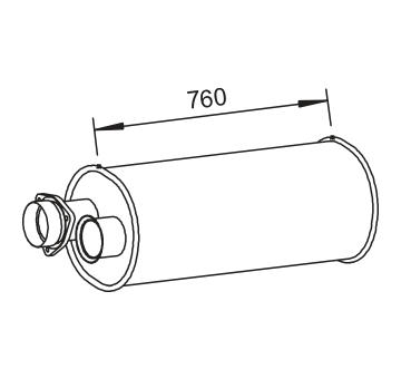 Stredný/zadný tlmič výfuku DINEX 80460