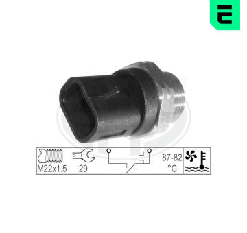 Teplotní spínač, větrák chladiče ERA 330178