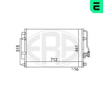 Kondenzátor, klimatizace ERA 667110
