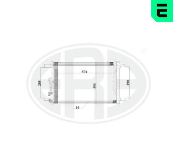 Kondenzátor, klimatizace ERA 667198