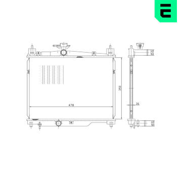 Chladič, chlazení motoru ERA 673234
