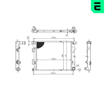 Chladič, chlazení motoru ERA 673592