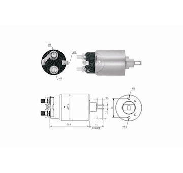 Spínač startéru ZM - Hitachi 2130-27006