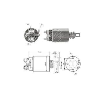 Spínač startéru S13-28 Hitachi 2130-6700