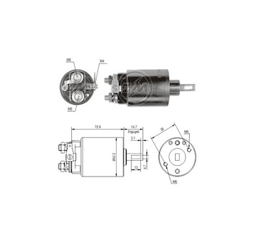 Spínač startéru S114-290 Hitachi 2114-47507