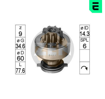 Volnobezny prevod, starter ERA ZN0407