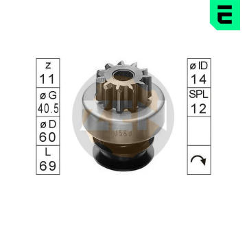 Volnobezny prevod, starter ERA ZN0580