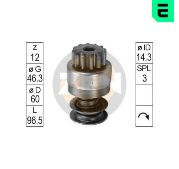 Volnobezny prevod, starter ERA ZN0624