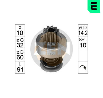 Volnobezny prevod, starter ERA ZN0635