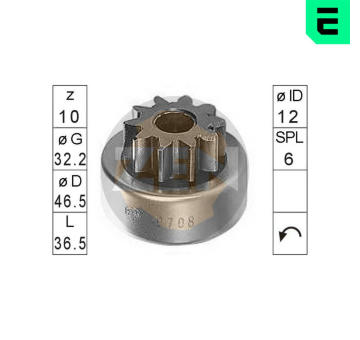 Pastorek Zen - Honda 312062F5L31,31206ZF5L31,UNITED TECH. 5712820DV30SM